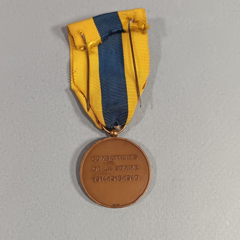 MEDAILLE DES ANCIENS COMBATTANTS DE LA SOMME COMBATS DE 1914-1918-1940