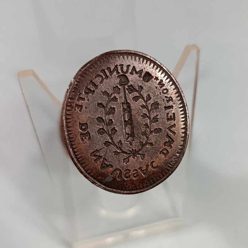 SCEAU EPOQUE REVOLUTION DE LA MUNICIPALITE DE NAUSSAC D'AVEIRON AVEYRON 1789 1792