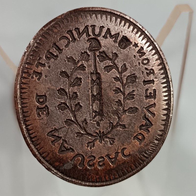 SCEAU EPOQUE REVOLUTION DE LA MUNICIPALITE DE NAUSSAC D'AVEIRON AVEYRON 1789 1792