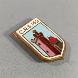 INSIGNE MILITAIRE 162 ème CRS UZES COMPAGNIE REPUBLICAINE DE SECURITE FABRICATION DRAGO RUE OLIVIER METRA