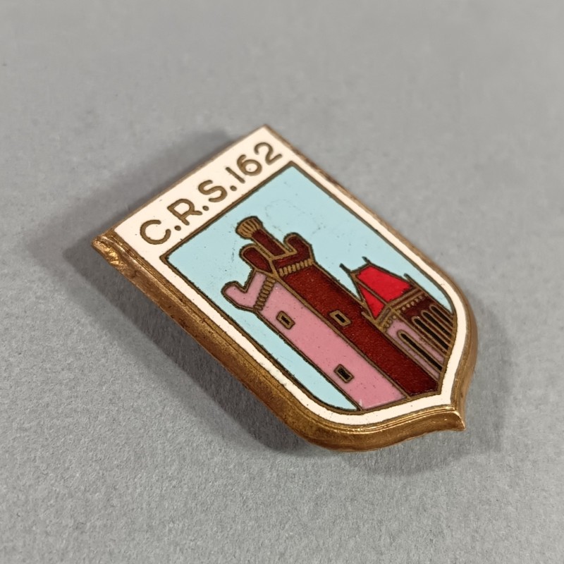 INSIGNE MILITAIRE 162 ème CRS UZES COMPAGNIE REPUBLICAINE DE SECURITE FABRICATION DRAGO RUE OLIVIER METRA