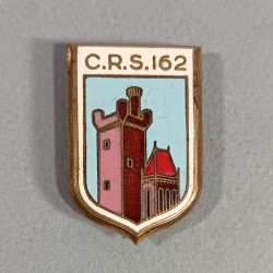 INSIGNE MILITAIRE 162 ème CRS UZES COMPAGNIE REPUBLICAINE DE SECURITE FABRICATION DRAGO RUE OLIVIER METRA