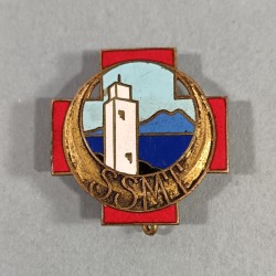 INSIGNE MILITAIRE SSMT SERVICE DE SANTE MILITAIRE DE TUNISIE FABRICATION DRAGO RUE OLIVIER METRA H254