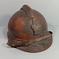 CASQUE ADRIAN MODELE 1915 INSIGNE DU GENIE COMPLET GUERRE 1914-1918 POILUS DE VERDUN INSIGNE CASQUE ET CUIRASSE RF