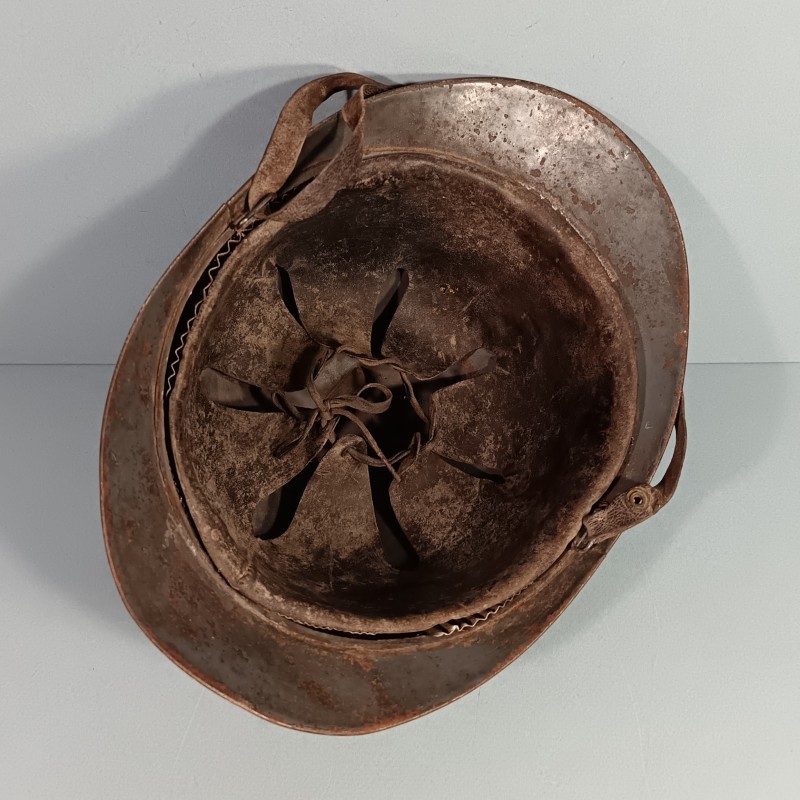 CASQUE ADRIAN MODELE 1915 INSIGNE DU GENIE COMPLET GUERRE 1914-1918 POILUS DE VERDUN INSIGNE CASQUE ET CUIRASSE RF