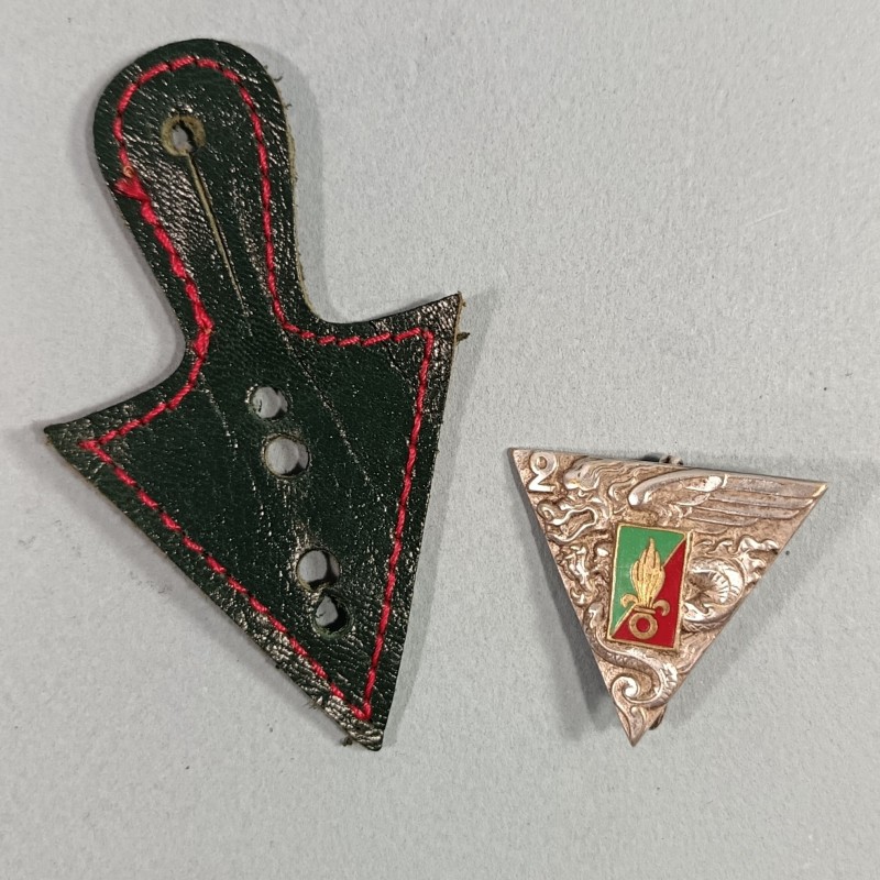INSIGNE MILITAIRE 2 ème BEP REP PARACHUTISTE LEGION ETRANGERE PARA FABRICATION DRAGO PARIS G1948 VERT CLAIR
