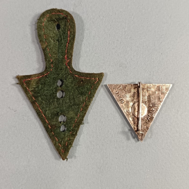 INSIGNE MILITAIRE 2 ème BEP REP PARACHUTISTE LEGION ETRANGERE PARA FABRICATION DRAGO PARIS G1948 VERT CLAIR