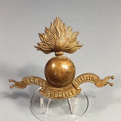 INSIGNE DE SHAKO DE L'ECOLE MILITAIRE DE ST CYR ESM ECOLE SPECIALE MILITAIRE FABRICATION ANCIENNE