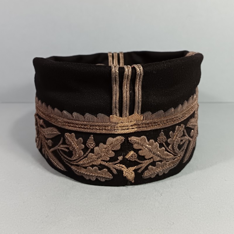 SUPERBE !! KEPI D'OFFICIER SUPERIEUR OU ADMINISTRATEUR DES COLONIES KEPI MODELE 1886 INSIGNE ANCRE ET CROISSANT MODELE 1922