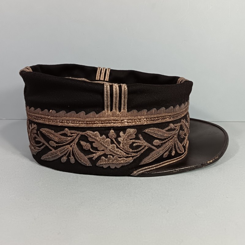 SUPERBE !! KEPI D'OFFICIER SUPERIEUR OU ADMINISTRATEUR DES COLONIES KEPI MODELE 1886 INSIGNE ANCRE ET CROISSANT MODELE 1922