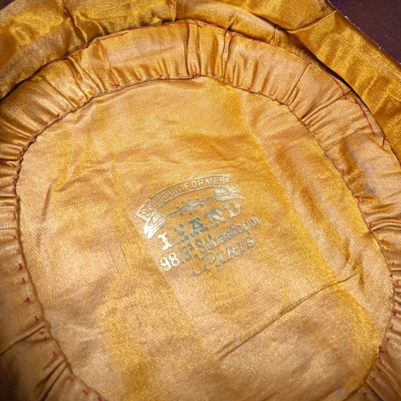 SUPERBE !! KEPI D'OFFICIER SUPERIEUR OU ADMINISTRATEUR DES COLONIES KEPI MODELE 1886 INSIGNE ANCRE ET CROISSANT MODELE 1922