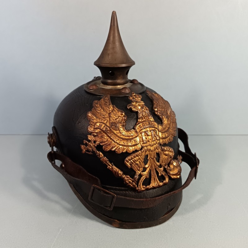 CASQUE A POINTE DU 95 ème REGT D'INFANTERIE PRUSSIENNE THURINGE MODELE 1895 DATE 1912 GUERRE 1914-18 PRUSSE