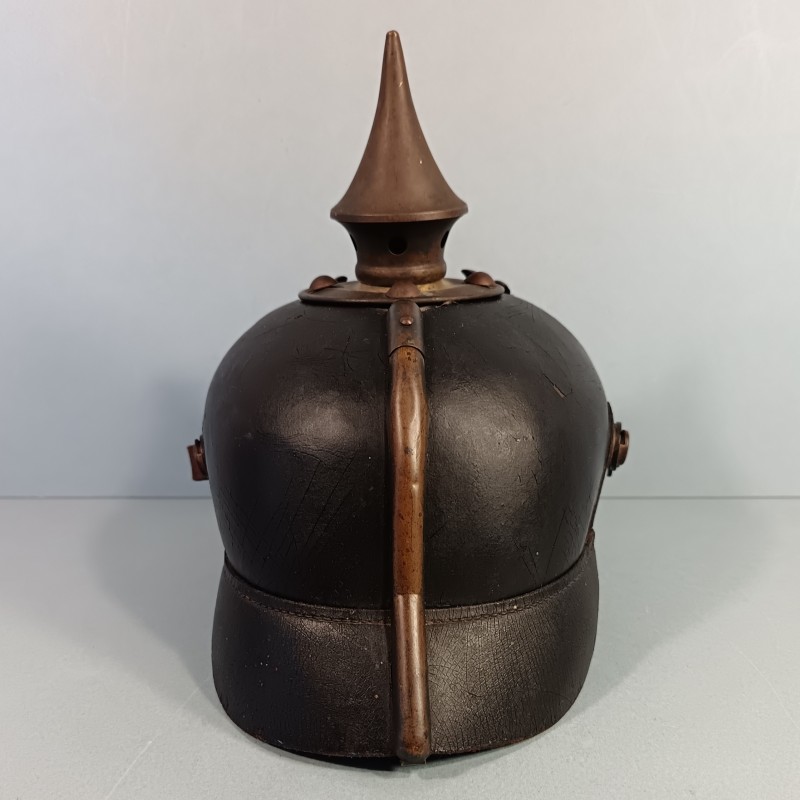 CASQUE A POINTE DU 95 ème REGT D'INFANTERIE PRUSSIENNE THURINGE MODELE 1895 DATE 1912 GUERRE 1914-18 PRUSSE