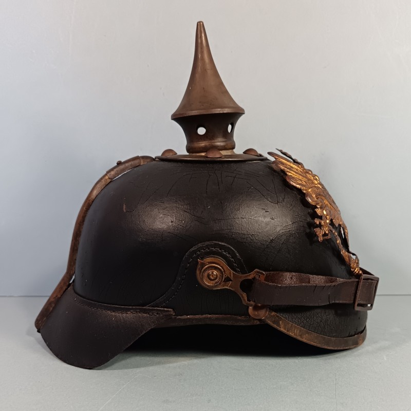 CASQUE A POINTE DU 95 ème REGT D'INFANTERIE PRUSSIENNE THURINGE MODELE 1895 DATE 1912 GUERRE 1914-18 PRUSSE