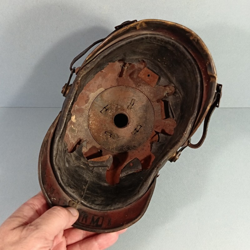 CASQUE A POINTE DU 95 ème REGT D'INFANTERIE PRUSSIENNE THURINGE MODELE 1895 DATE 1912 GUERRE 1914-18 PRUSSE