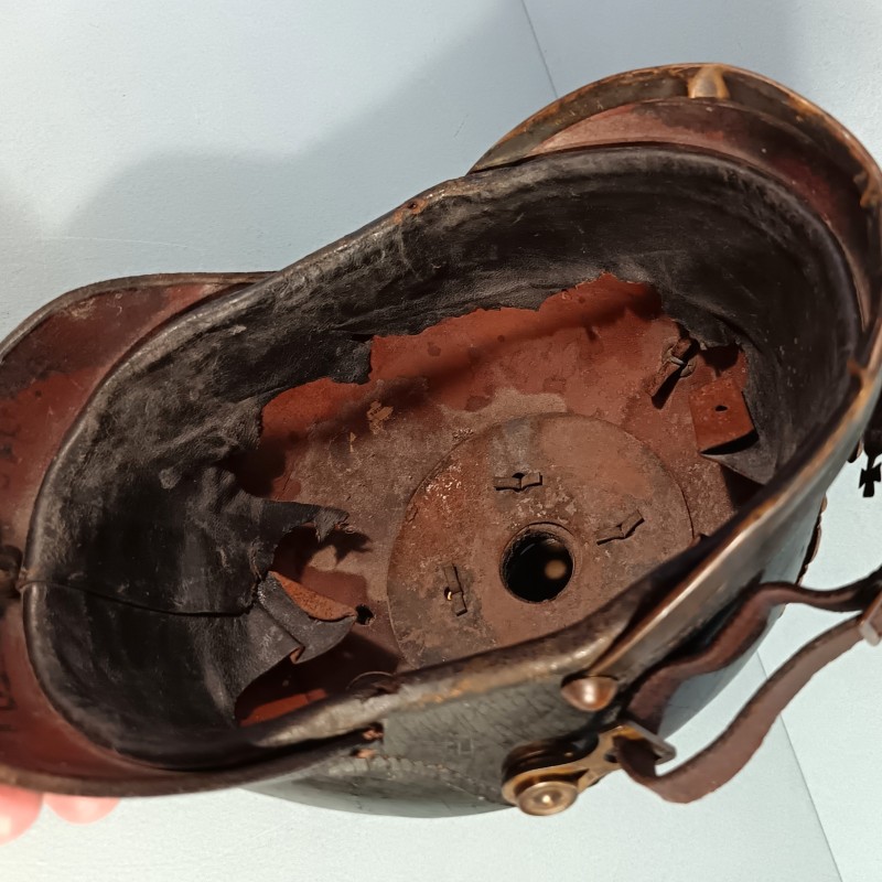 CASQUE A POINTE DU 95 ème REGT D'INFANTERIE PRUSSIENNE THURINGE MODELE 1895 DATE 1912 GUERRE 1914-18 PRUSSE