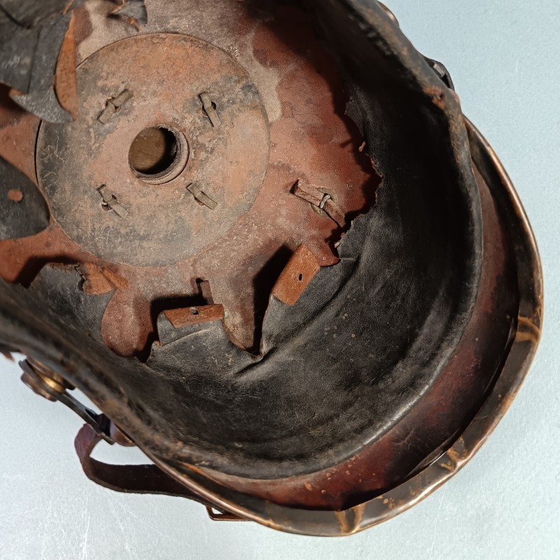 CASQUE A POINTE DU 95 ème REGT D'INFANTERIE PRUSSIENNE THURINGE MODELE 1895 DATE 1912 GUERRE 1914-18 PRUSSE