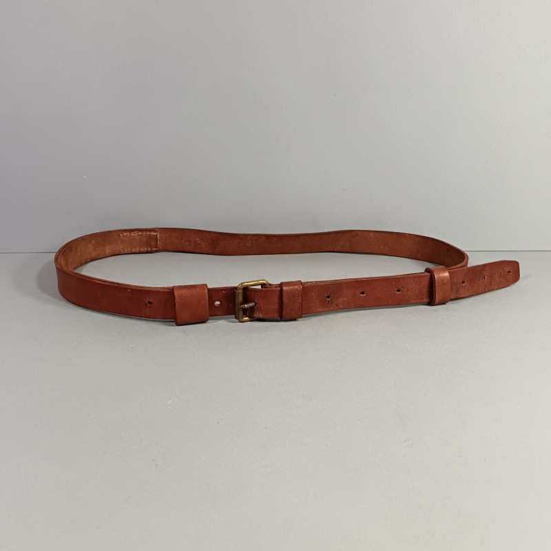 CEINTURON CEINTURE EN CUIR MARRON POUR ETUI D'OFFICIER REVOLVER D'ORDONNANCE ST ETIENNE MODELE 1873 1874 ET 1892