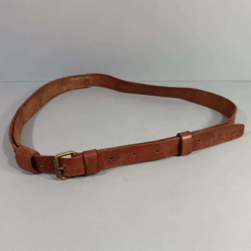 CEINTURON CEINTURE EN CUIR MARRON POUR ETUI D'OFFICIER REVOLVER D'ORDONNANCE ST ETIENNE MODELE 1873 1874 ET 1892