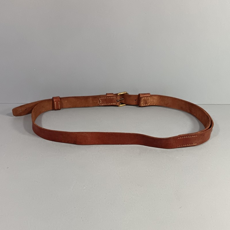 CEINTURON CEINTURE EN CUIR MARRON POUR ETUI D'OFFICIER REVOLVER D'ORDONNANCE ST ETIENNE MODELE 1873 1874 ET 1892