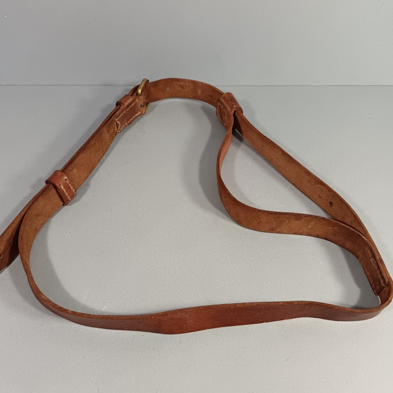 CEINTURON CEINTURE EN CUIR MARRON POUR ETUI D'OFFICIER REVOLVER D'ORDONNANCE ST ETIENNE MODELE 1873 1874 ET 1892