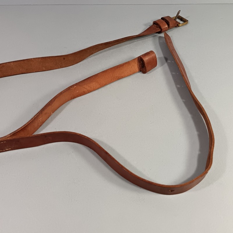 CEINTURON CEINTURE EN CUIR MARRON POUR ETUI D'OFFICIER REVOLVER D'ORDONNANCE ST ETIENNE MODELE 1873 1874 ET 1892