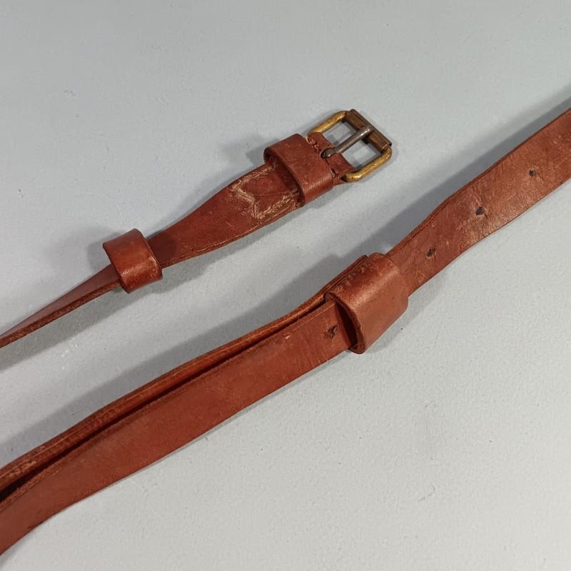 CEINTURON CEINTURE EN CUIR MARRON POUR ETUI D'OFFICIER REVOLVER D'ORDONNANCE ST ETIENNE MODELE 1873 1874 ET 1892
