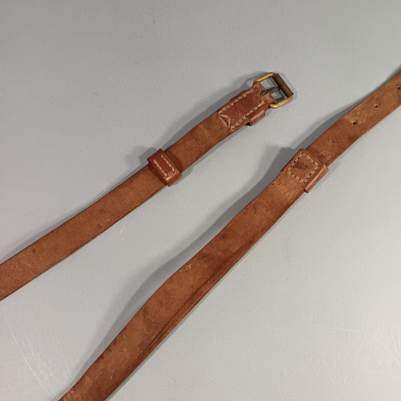 CEINTURON CEINTURE EN CUIR MARRON POUR ETUI D'OFFICIER REVOLVER D'ORDONNANCE ST ETIENNE MODELE 1873 1874 ET 1892