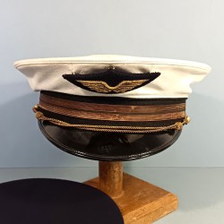 CASQUETTE AVIATION MODELE 1929 LIEUTENANT ARMEE DE L'AIR 1950 1960 TAILLE 57 DESSUS DE DEUX COULEURS AVIATEUR PILOTE