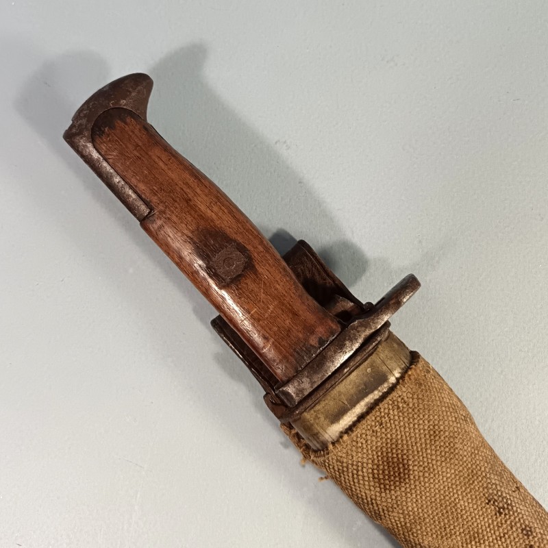 COUTEAU DE COMBAT 1944 INDOCHINE TRES BELLE REALISATION A PARTIR D'UNE BAIONNETTE US MODELE 1905 RECOUPEE LEGION ETRANGERE