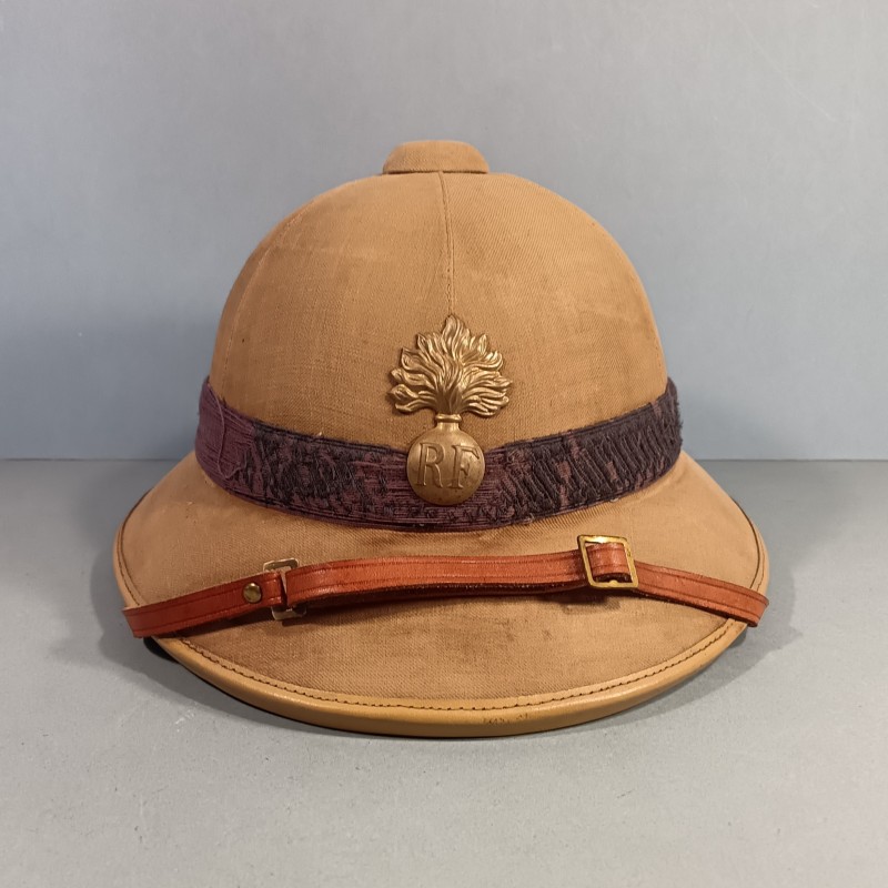 CASQUE COLONIAL GENDARMERIE MODELE 1931 FABRICATION ANNEES 1950 GRENADE DOREE GENDARMERIE COLONIALE