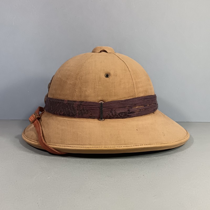 CASQUE COLONIAL GENDARMERIE MODELE 1931 FABRICATION ANNEES 1950 GRENADE DOREE GENDARMERIE COLONIALE