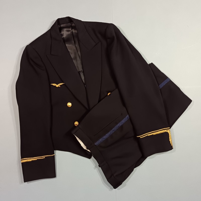UNIFORME DE GALA SPENCER D'OFFICIER ARMEE DE L'AIR AVIATION PILOTE BELLE FABRICATION ANNEES 1960 1980 VESTE ET PANTALON