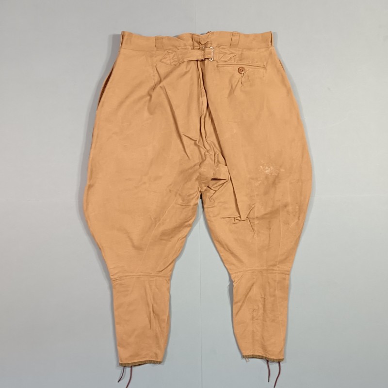 PANTALON CULOTTE SOUS OFFICIERS OU OFFICIER MODELE 1929 EN DRAP TOILE BEIGE OU SABLE PERIODE 1939 1945 TIRAILLEURS LEGION