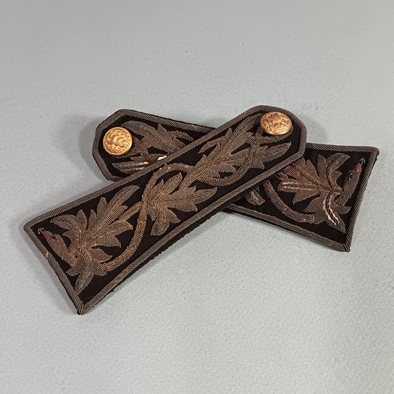 PAIRE D'EPAULETTES D'OFFICIER SUPERIEUR DU SERVICE DE SANTE MEDECIN POUR LA TENUE DE GALA OU LE SPENCER TROISIEME REPUBLIQUE
