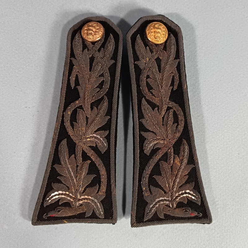 PAIRE D'EPAULETTES D'OFFICIER SUPERIEUR DU SERVICE DE SANTE MEDECIN POUR LA TENUE DE GALA OU LE SPENCER TROISIEME REPUBLIQUE