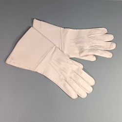 PAIRE DE GANTS CRISPIN EN CUIR BLANC CAVALERIE LEGION ETRANGERE GARDE REPUBLICAINE SAPEURS POMPIERS TAILLE 9