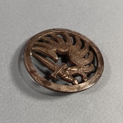 INSIGNE DE BERET PARACHUTISTE FABRICATION DRAGO RUE ROMAINVILLE EN RELIEF 1953 - 1956 TAP INDOCHINE ALGERIE