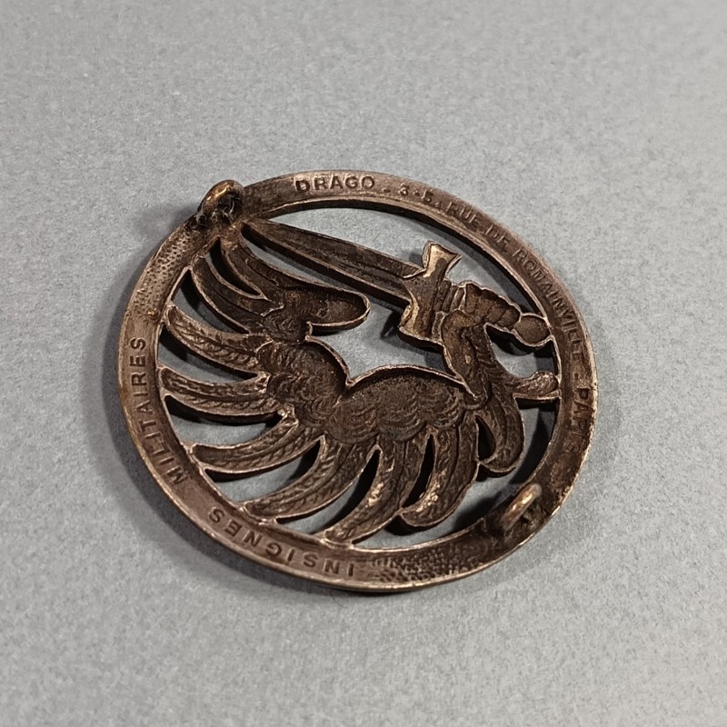 INSIGNE DE BERET PARACHUTISTE FABRICATION DRAGO RUE ROMAINVILLE EN CREUX 1956 - 1960 TAP ALGERIE TAP LEGION