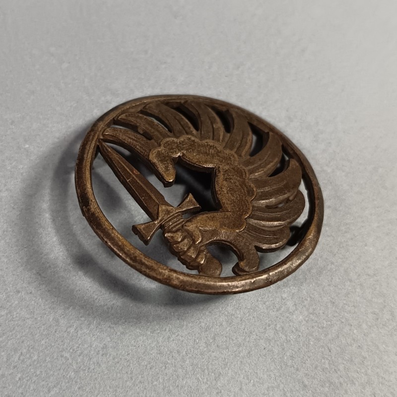 INSIGNE DE BERET PARACHUTISTE FABRICATION J. DECAT PARIS MODELE 1946 ANNEES 1950 TAP INDOCHINE ALGERIE