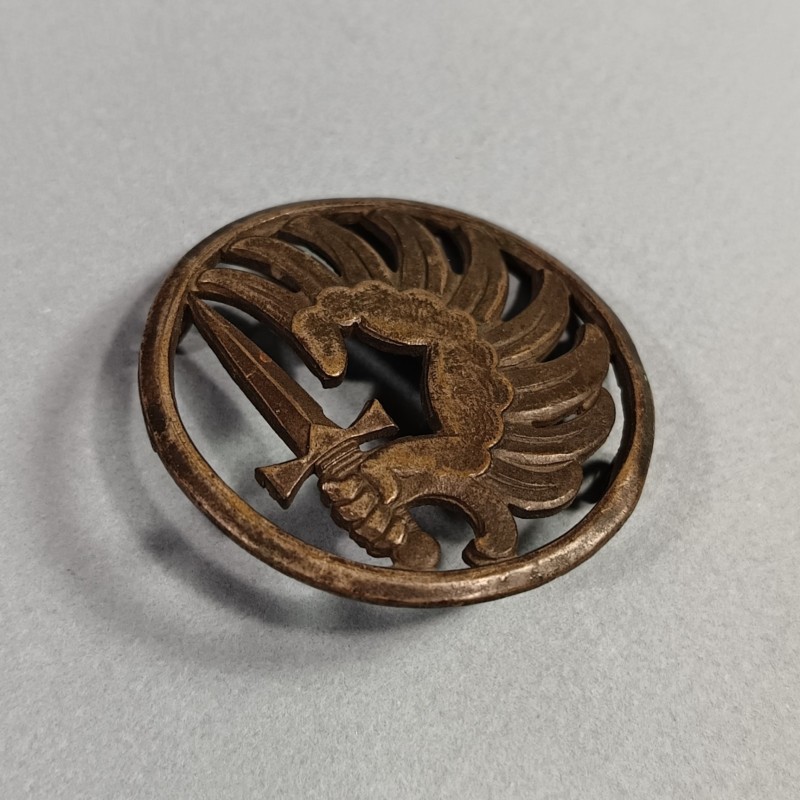 INSIGNE DE BERET PARACHUTISTE FABRICATION J. DECAT PARIS MODELE 1946 ANNEES 1950 TAP INDOCHINE ALGERIE