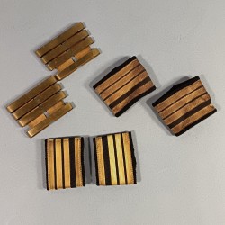 ENSEMBLE DE 3 PAIRES DE GRADES D'EPAULETTES DE VESTE ET MANTEAU POUR CAPITAINE 1945 1950 TROUPES COLONIALES ET LEGION