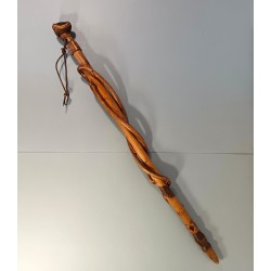 CANNE ARTISANAT SOUVENIR DE LA CAMPAGNE 1939 1940 DU 414 ème SYMBOLIQUE COULEUVRE ET GRENOUILLE TETE FOUINE