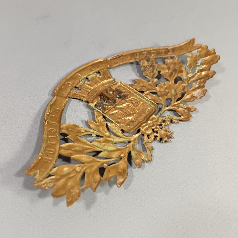 PLAQUE DE CASQUE DES SAPEURS POMPIERS DE LA VILLE DE PARIS FLUCTUAT NEC MERGITUR POUR CASQUE MODELE 1933
