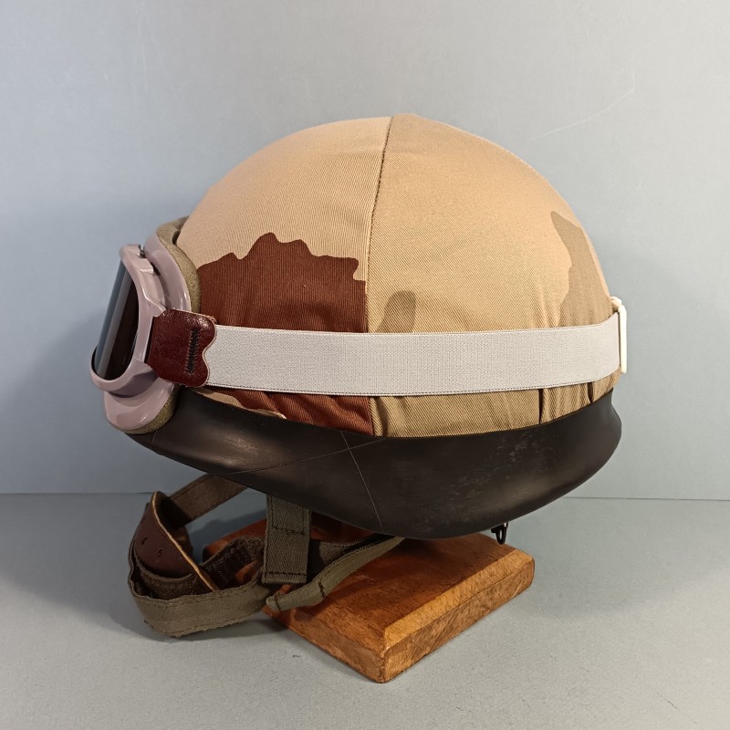 CASQUE F1 CAMOUFLE DAGUET GUERRE DU GOLF 1990 - 1991 COUVRE CASQUE ET LUNETTES BOLLE LEGION ETRANGERE DESERT STROM