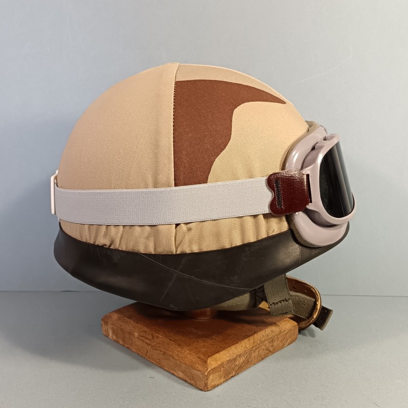 CASQUE F1 CAMOUFLE DAGUET GUERRE DU GOLF 1990 - 1991 COUVRE CASQUE ET LUNETTES BOLLE LEGION ETRANGERE DESERT STROM