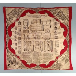 MOUCHOIR D'INSTRUCTION MILITAIRE N° 8 PLACEMENT DES EFFETS POUR LES REVUES DE DETAIL DANS LES CHAMBRES 1884