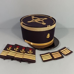 KEPI D'OFFICIER COMMANDANT INFANTERIE ET ARTILLERIE DES TROUPES DE MARINES FABRICATION ACTUELLE TAILLE 60