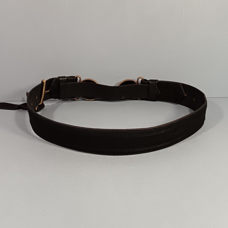 CEINTURON D'UNIFORME OFFICIER DE MARINE OU INFANTERIE COLONIALE BOUCLES DOREES AVEC ANCRES MODELE 1922-1931