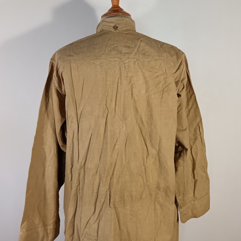 CHEMISE FRANCAISE TROUPE MODELE 1935 REGIMENTEE DU 168 ème RIF REGIMENT D'INFANTERIE DE FORTERESSE CAMPAGNE 1939 1940